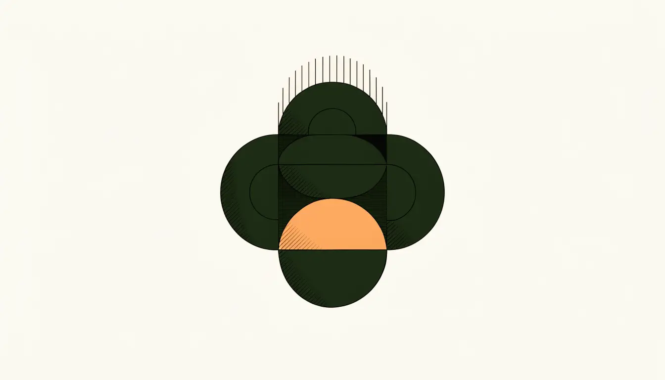 A calm, friendly AI assistant icon in the brand palette